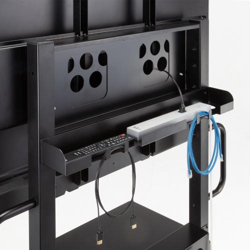 テレビスタンド（100型・100インチ対応・上下昇降・高耐荷重・110kg・手動・ディスプレイスタンド・キャスター付・ハイタイプ）