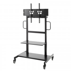 テレビスタンド（100型・100インチ対応・上下昇降・高耐荷重・110kg・手動・ディスプレイスタンド・キャスター付・ハイタイプ）