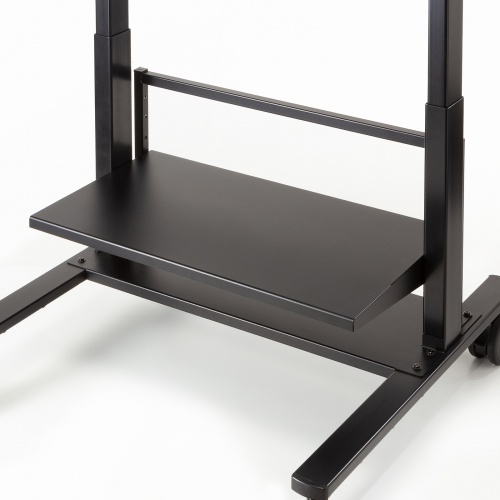 電動昇降ディスプレイスタンド（60～100インチ対応・キャスター付き・高耐荷重110kg）