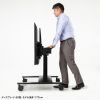 電動昇降ディスプレイスタンド（60～100インチ対応・キャスター付き・高耐荷重110kg）