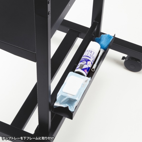 【アウトレット】テレビスタンド キャスター付 32インチ 75インチ対応 高さ調整 タップトレー付 収納棚板付 ディスプレイスタンド 会議室 学校 サイネージ用