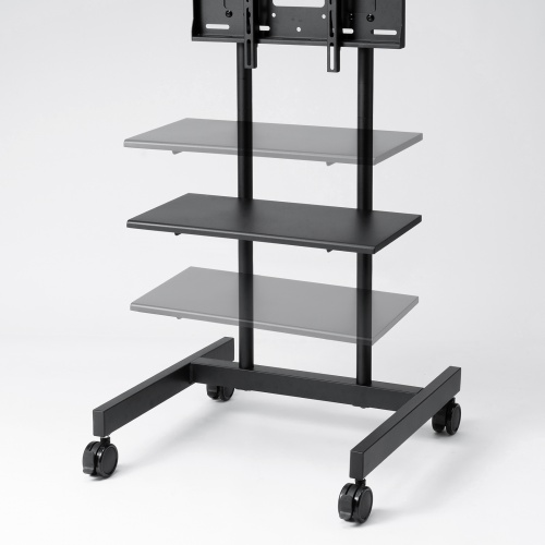 テレビスタンド（2面対応・上下2段・ハイタイプ・キャスター・65インチ対応・高さ変更対応）