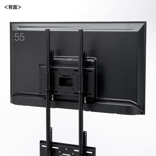 テレビスタンド（2面対応・上下2段・ハイタイプ・キャスター・65インチ対応・高さ変更対応）