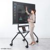 ディスプレイスタンド（キャスター付き・60インチ-100インチ対応・手動昇降・電子黒板・大型モニター・大型棚板付き・学校・会議室・サイネージ）