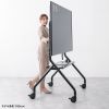 ディスプレイスタンド（キャスター付き・60インチ-100インチ対応・手動昇降・電子黒板・大型モニター・大型棚板付き・学校・会議室・サイネージ）