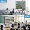 ディスプレイスタンド（キャスター付き・60インチ-100インチ対応・手動昇降・電子黒板・大型モニター・大型棚板付き・学校・会議室・サイネージ）
