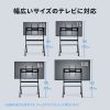 ディスプレイスタンド（キャスター付き・60インチ-100インチ対応・手動昇降・電子黒板・大型モニター・大型棚板付き・学校・会議室・サイネージ）