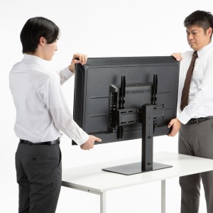 テレビスタンド（卓上・首振り・壁寄せ・高さ調整対応・55インチ・耐荷重40kg）