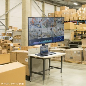テレビスタンド（卓上・首振・壁寄せ・高さ調整対応・75インチ・耐荷重40kg）