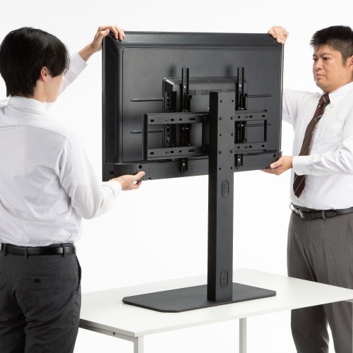 テレビスタンド（卓上・首振・壁寄せ・高さ調整対応・75インチ・耐荷重40kg）