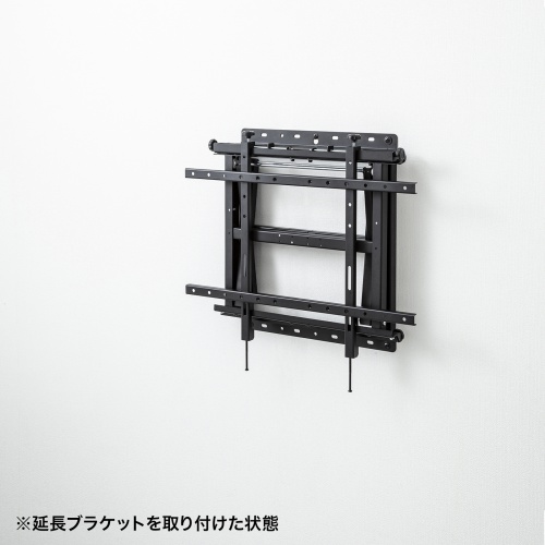 壁掛けテレビ金具（大型・プッシュ式・マルチディスプレイ・おすすめ・ブラック） CR-PLKG16BK サンワサプライ