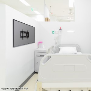 壁掛けテレビ金具（43インチ対応・壁面固定式・耐荷重50Kg・VESA規格） CR-PLKG17BK サンワサプライ