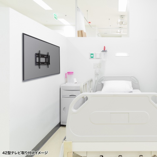 壁掛けテレビ金具（43インチ対応・壁面固定式・耐荷重50Kg・VESA規格） CR-PLKG17BK サンワサプライ