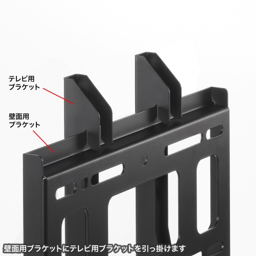 壁掛けテレビ金具（43インチ対応・壁面固定式・耐荷重50Kg・VESA規格） CR-PLKG17BK サンワサプライ