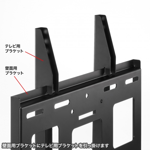 壁掛けテレビ金具（65インチ対応・壁面固定式・耐荷重80Kg・VESA規格） CR-PLKG18BK サンワサプライ