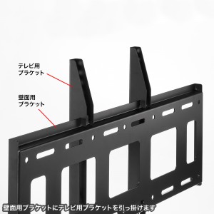 壁掛けテレビ金具（100インチ対応・壁面固定式・耐荷重100Kg・VESA規格） CR-PLKG19BK サンワサプライ