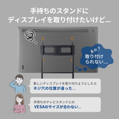 VESA変換プレート（変換アダプタ・変換金具・400×400変換・400対応・500 600・テレビスタンド・壁掛け金具）