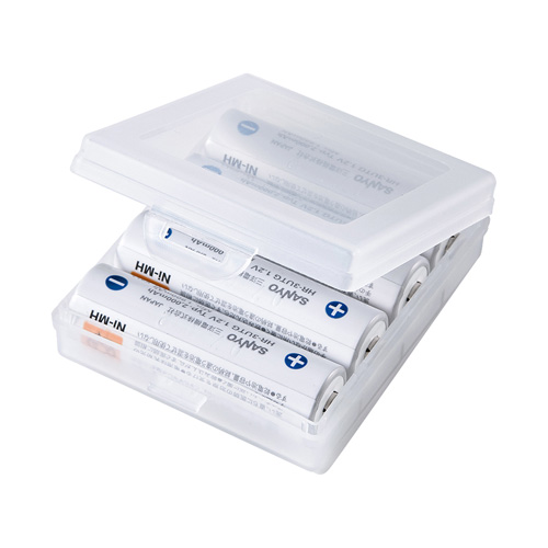 電池ケース（電池収納ケース・単3・2個セット・おすすめ・おしゃれ・防災・便利・クリア） DG-BT3CLN サンワサプライ