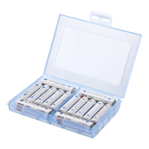 電池ケース（電池収納ケース・単4・単3・おすすめ・おしゃれ・防災・便利・ブルー） DG-BT5BL サンワサプライ