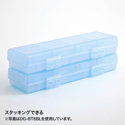 電池ケース（電池収納ケース・単4・単3・大容量・おすすめ・おしゃれ・防災・便利・クリア）DG-BT6C サンワサプライ