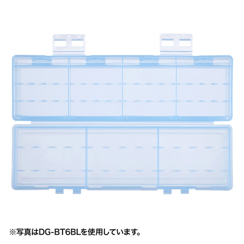 電池ケース（電池収納ケース・単4・単3・大容量・おすすめ・おしゃれ・防災・便利・クリア）DG-BT6C サンワサプライ