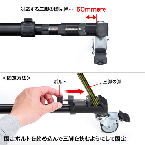 キャスター付き三脚台（折り畳み式）