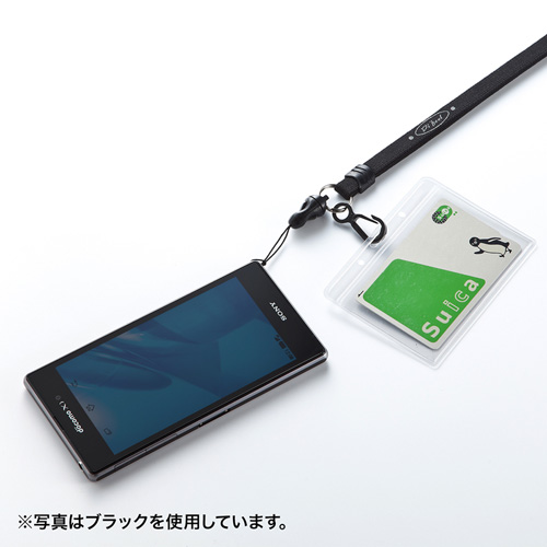 ネックストラップ（スマートフォン・デジタルカメラ用・10mm幅・ワンタッチ機能・落下防止・レッド） DG-ST16R サンワサプライ