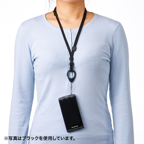 ネックストラップ（ストラップリング・ブルー） DG-ST38BL サンワサプライ