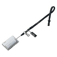 肌触りのソフトなデジカメ・携帯電話ストラップ・ワンタッチ着脱、クリーニングパッド付（ブラック） DG-ST9BK サンワサプライ