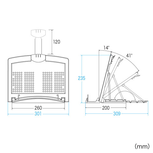 ノートパソコンスタンドやブックスタンドとしても使えるマルチデータホルダー DH-316 サンワサプライ