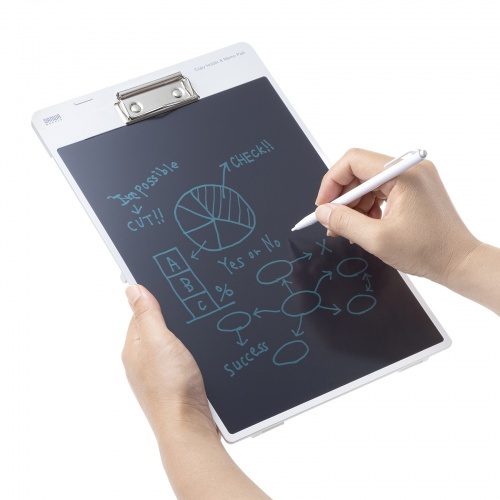 クリップ付き電子メモパッド（ホワイト） DH-320W サンワサプライ