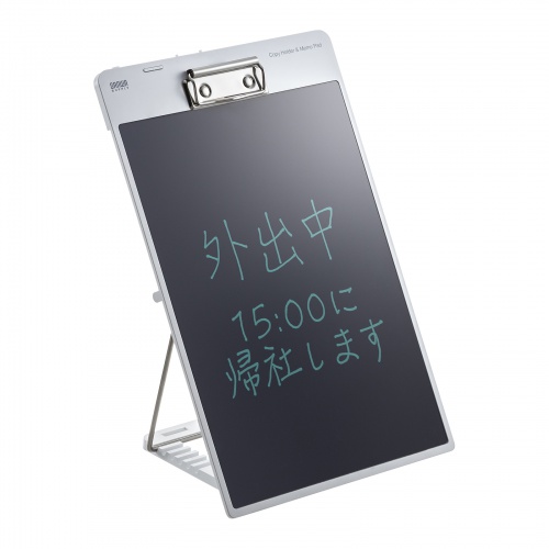 クリップ付き電子メモパッド（ホワイト） DH-320W サンワサプライ