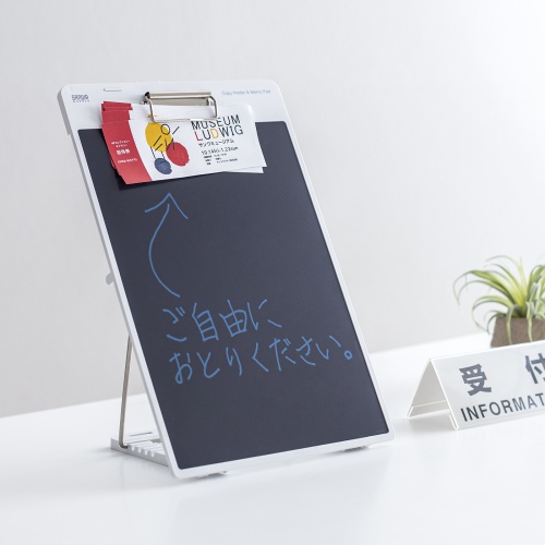 クリップ付き電子メモパッド（ホワイト） DH-320W サンワサプライ