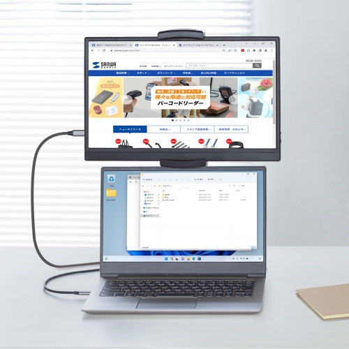 モバイルモニター（タッチパネル・15.6型・スタンド一体型・Type C接続