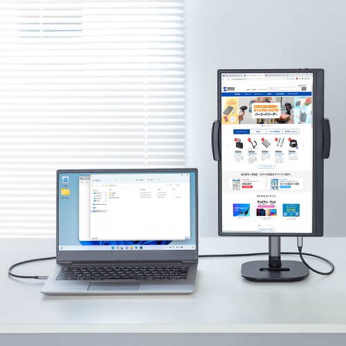 モバイルモニター（15.6型・スタンド一体型・Type C接続対応・2K・フルHD・FHD・モバイルディスプレイ・IPS液晶パネル・ケース付）