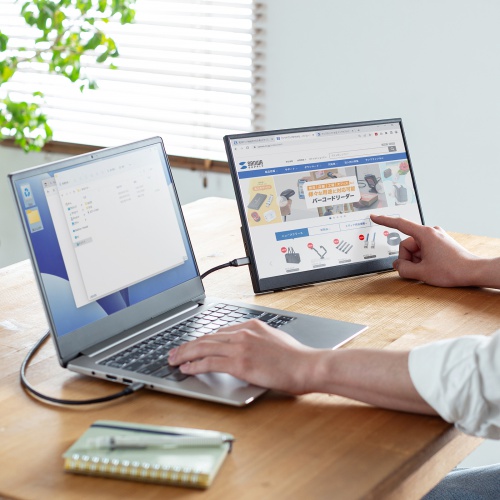 モバイルモニター(14インチ・タッチパネル・スタンド対応・USB Type-C接続・HDMI・1920×1200・WUXGA・モバイルディスプレイ)
