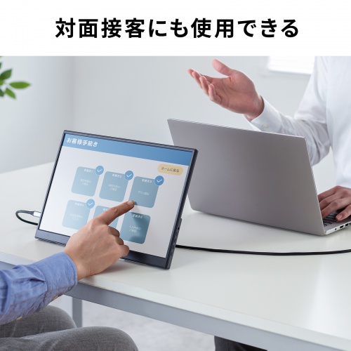 モバイルモニター(14インチ・タッチパネル・スタンド対応・USB Type-C接続・HDMI・1920×1200・WUXGA・モバイルディスプレイ)