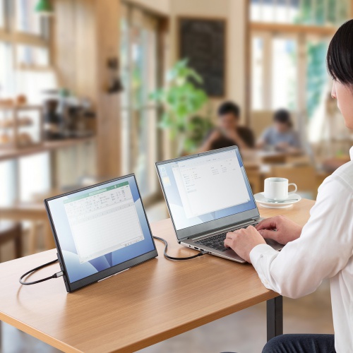 モバイルモニター(14インチ・スタンド対応・USB Type-C接続・HDMI・1920×1200・WUXGA・モバイルディスプレイ）