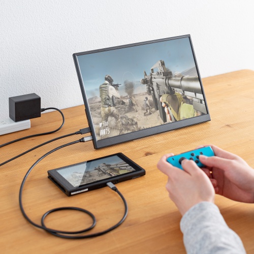 モバイルモニター(14インチ・スタンド対応・USB Type-C接続・HDMI・1920×1200・WUXGA・モバイルディスプレイ）