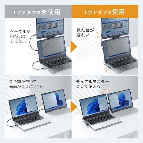 モバイルモニター(14インチ・スタンド対応・USB Type-C接続・HDMI・1920×1200・WUXGA・モバイルディスプレイ）
