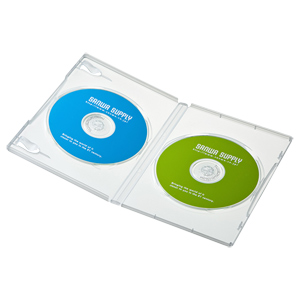 サンワサプライ】DVDトールケース（2枚収納・10枚パック・クリア) DVD