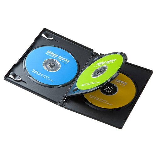 サンワサプライ】DVDトールケース（3枚収納・3枚パック・ブラック) DVD