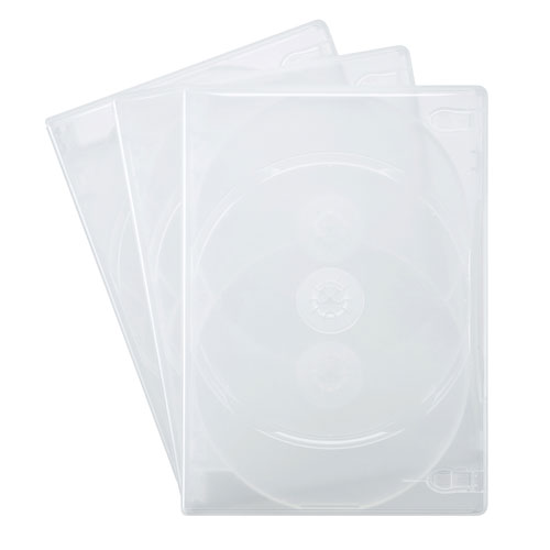 DVDケース（DVDトールケース・6枚収納・3枚セット・BD・CD・BD-R・BD-RE・ブルーレイ・Bluray・Blu-ray・教材・卒業・卒園・クリア） DVD-TN6-03CLN