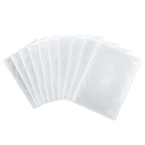 DVDケース（DVDトールケース・6枚収納・10枚セット・BD・CD・BD-R・BD-RE・ブルーレイ・Bluray・Blu-ray・教材・卒業・卒園・クリア） DVD-TN6-10CL