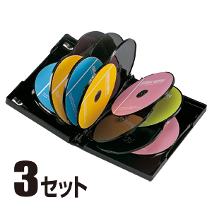 サンワサプライ】DVDトールケース3個セット（12枚収納型・ブラック