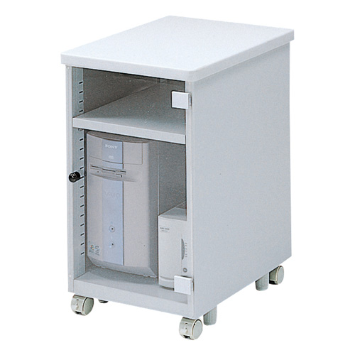 省スペースCPUをデスク下に2台設置できるCPUボックス（省スペースCPU用・扉付き） EA-CPU5【代引き不可商品】