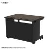 eデスク セミーオーダーデスク 特注 オフィスデスク パソコンデスク 濃い木目 幅100cm 奥行65cm 高さ70cm【受注生産品】