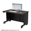 eデスク セミーオーダーデスク 特注 オフィスデスク パソコンデスク 濃い木目 幅100cm 奥行65cm 高さ70cm【受注生産品】