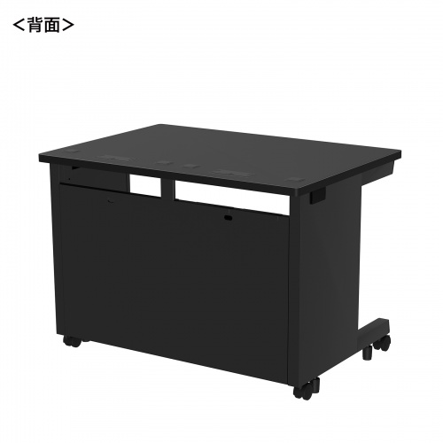 eデスク セミーオーダーデスク 特注 オフィスデスク パソコンデスク ブラック 幅100cm 奥行70cm 高さ70cm【受注生産品】