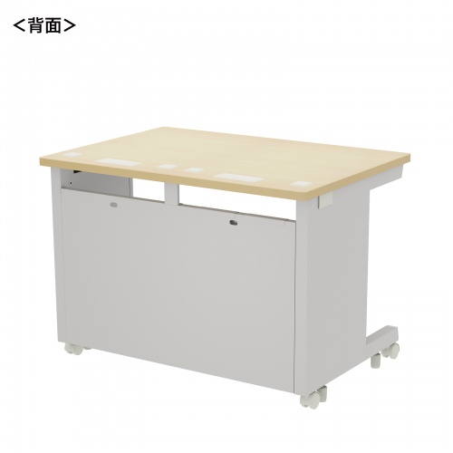 eデスク セミーオーダーデスク 特注 オフィスデスク パソコンデスク 薄い木目 幅100cm 奥行70cm 高さ70cm【受注生産品】